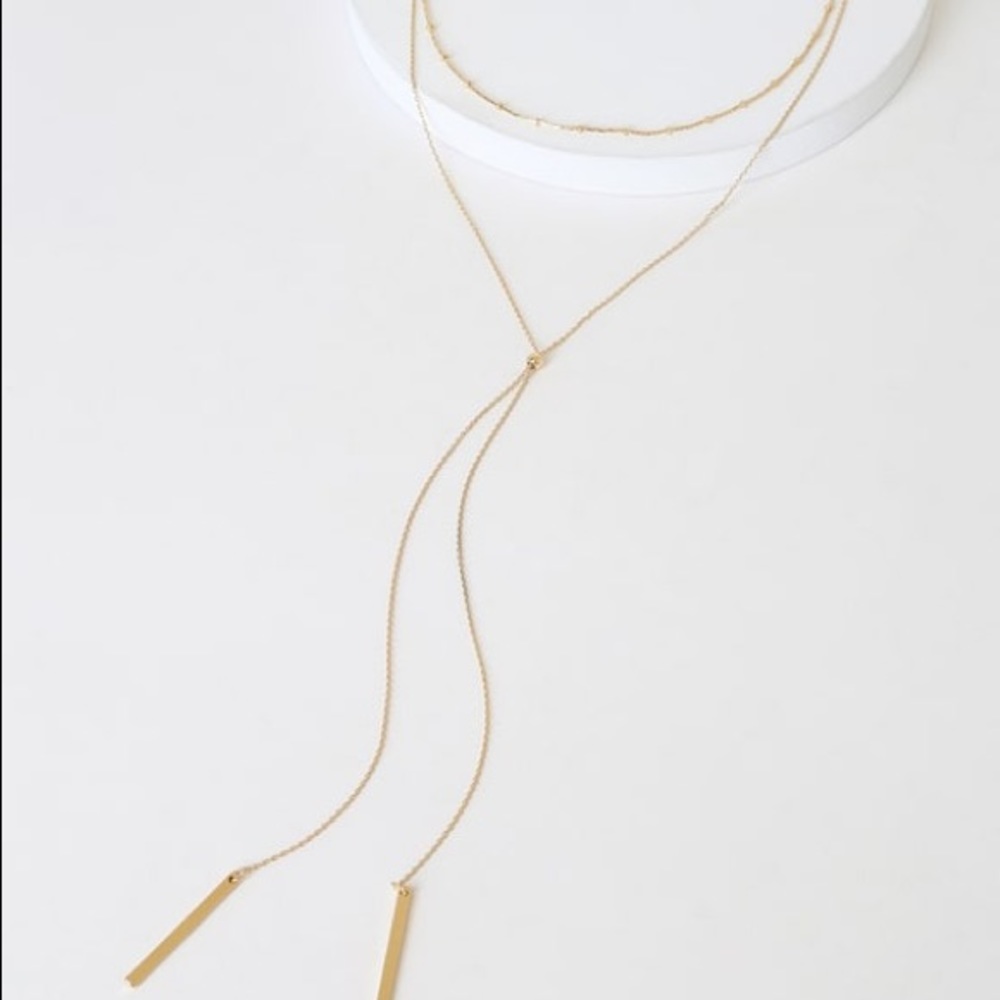 Run to You Gold Choker Necklace Set NWT Lulus - Picture 3 of 6